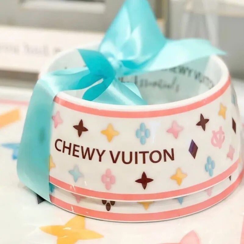 Chewy Vuiton pet bowl 16oz